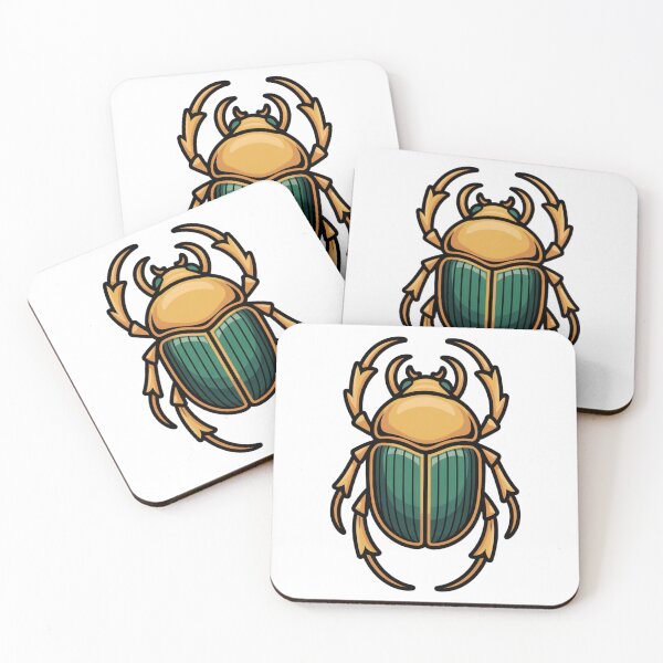 Item preview, Golden Egyptian Scarab Beetle Art designed and sold by LukaRealm.