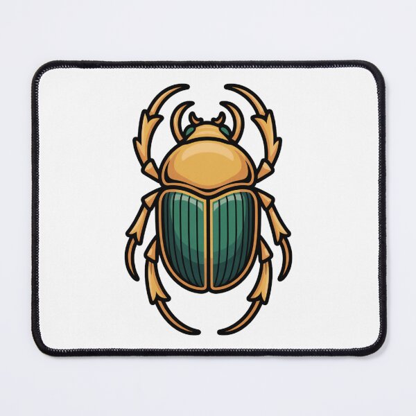 Item preview, Golden Egyptian Scarab Beetle Art designed and sold by LukaRealm.
