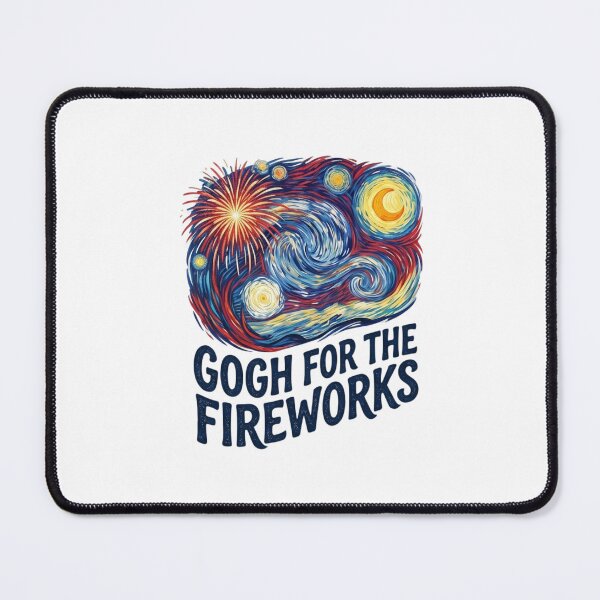 Item preview, Gogh For The Fireworks Starry Night Van Gogh Art Impressionist Pun designed and sold by Omarmadani.