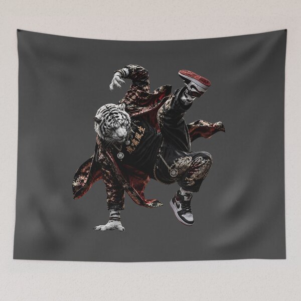 Item preview, White Tiger Breakdance King – Urban Hip Hop Tiger Street Dance Art designed and sold by ManJiangHong.