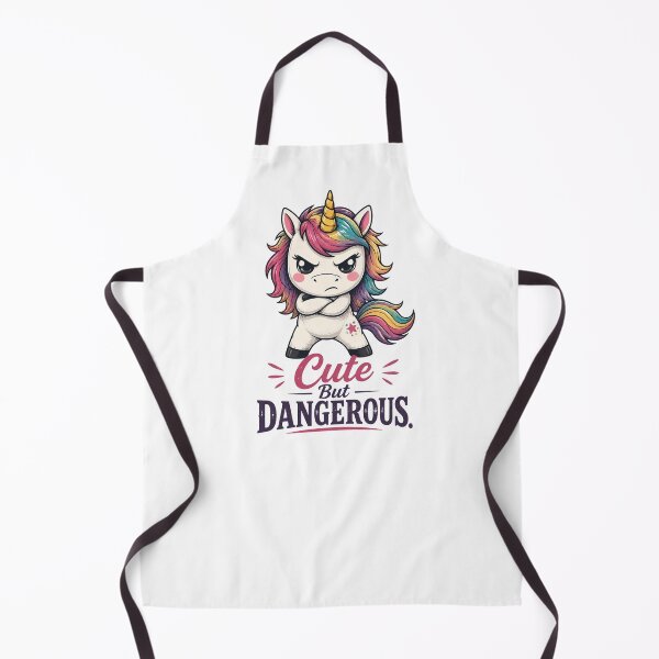 Item preview, "Cute But Dangerous" Unicorn Funny Kawaii Attitude designed and sold by MusesWhispers.