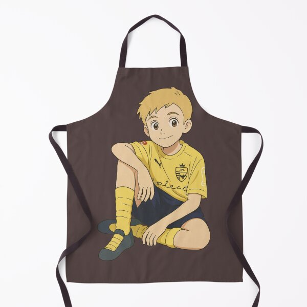 Artikelvorschau, Ein trauriger Junge in einem gelben Fußballtrikot sitzt lächelnd da. entworfen und verkauft von NorenDavio.