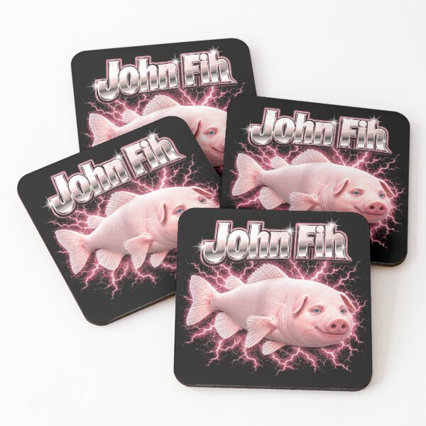 Item preview, John Fih The Legendary Pig-Fish Hybrid Bootleg Brainrot Meme designed and sold by Kitkin.