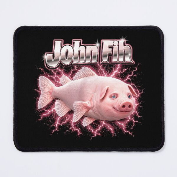 Item preview, John Fih The Legendary Pig-Fish Hybrid Bootleg Brainrot Meme designed and sold by Kitkin.