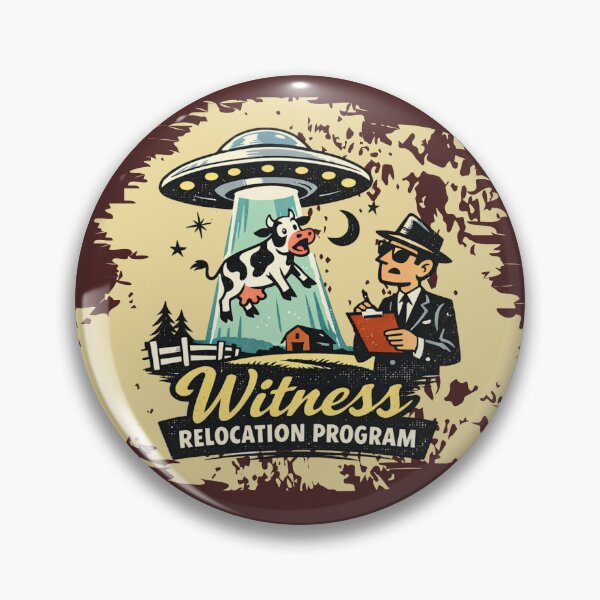 Item preview, Funny UFO Witness Relocation Alien Cow designed and sold by TheSnarkyShark.