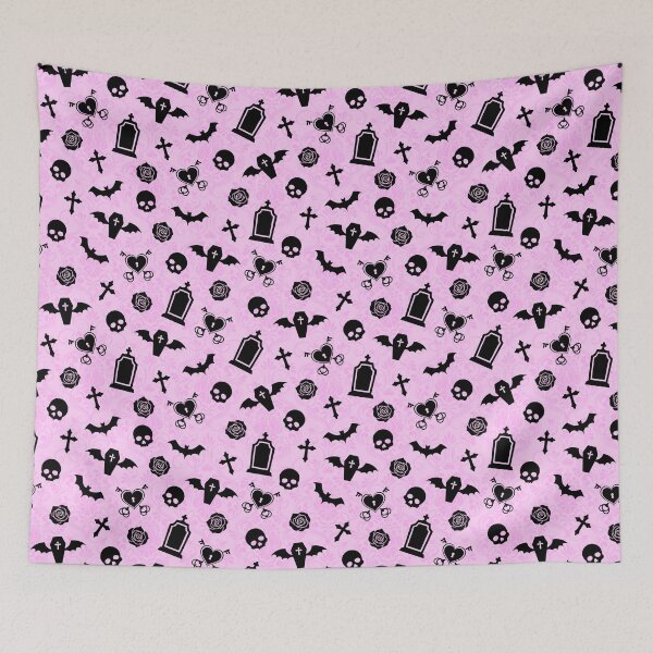Item preview, Pastel Goth Pink Pattern designed and sold by LittleLinenKitten.