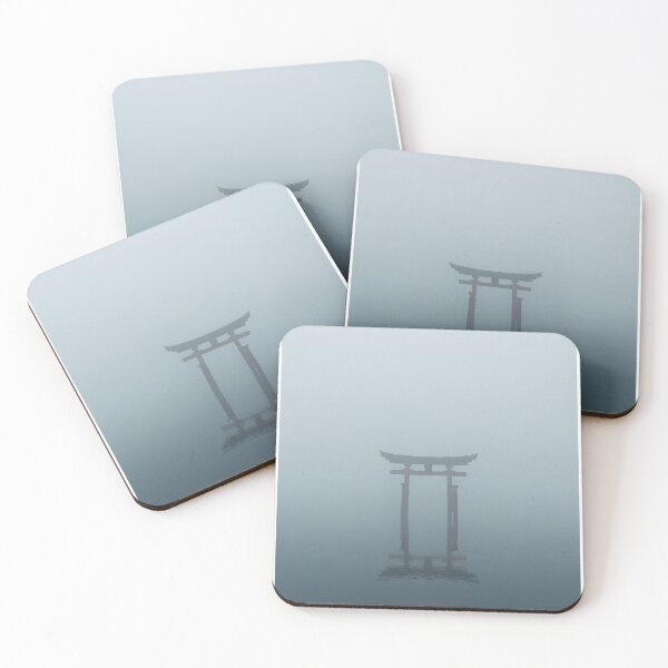 Item preview, Torii in the Mist | Minimalist Japanese Zen Wall Art designed and sold by VeloraNature.