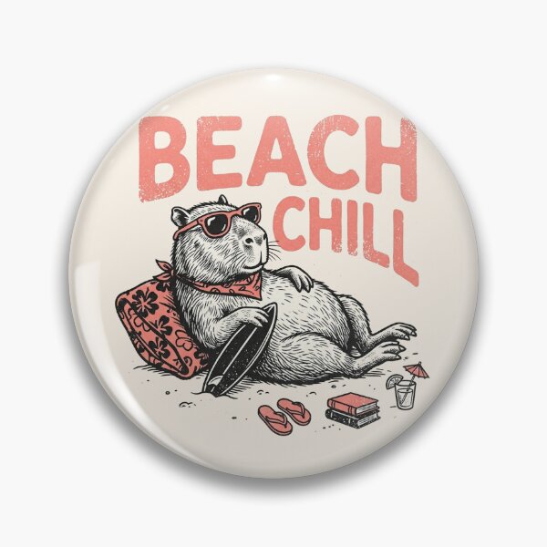 Item preview, Funny Beach Chill Capybara designed and sold by legendaryskins.