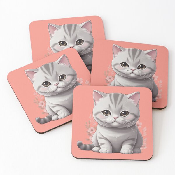 Item preview, Cute little kitten in pastel colors and flowers. designed and sold by NewtBoo.
