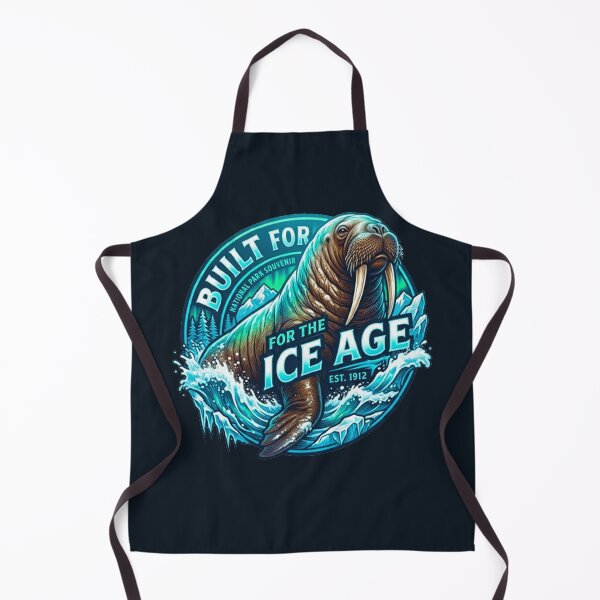 Item preview, Built For The Ice Age Walrus National Park Wildlife Retro Badge designed and sold by MT-Hub | Cute Aesthetic Art, Stickers & Phone Cases.