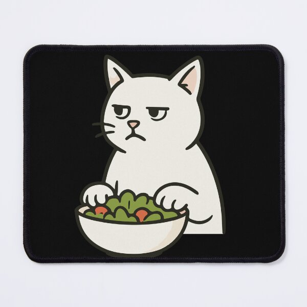 Item preview, Judgmental White Cat Hating Salad | Silly Paws Studio designed and sold by SillyPawsStudio.