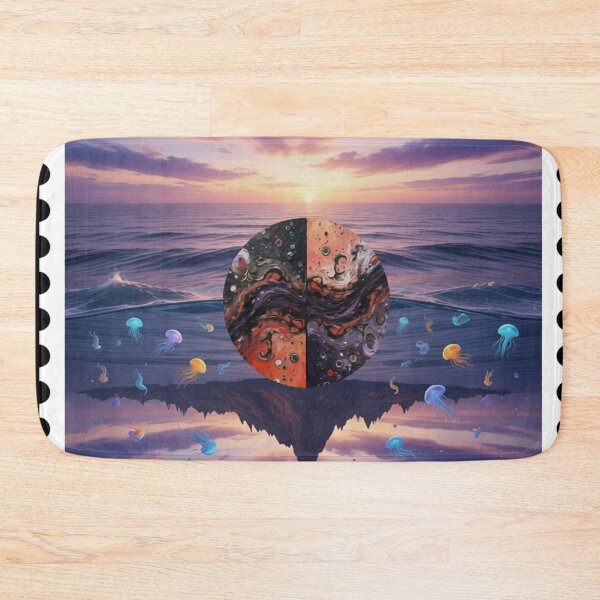 Item preview, cosmic waves sky ocean stamp colorful geometric abstract design designed and sold by SmashingDeals.