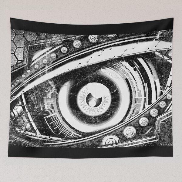 Item preview, Cybernetic Mechanical Eye Dark Android Surveillance Science Fiction Art designed and sold by Ghoul Enterprises.