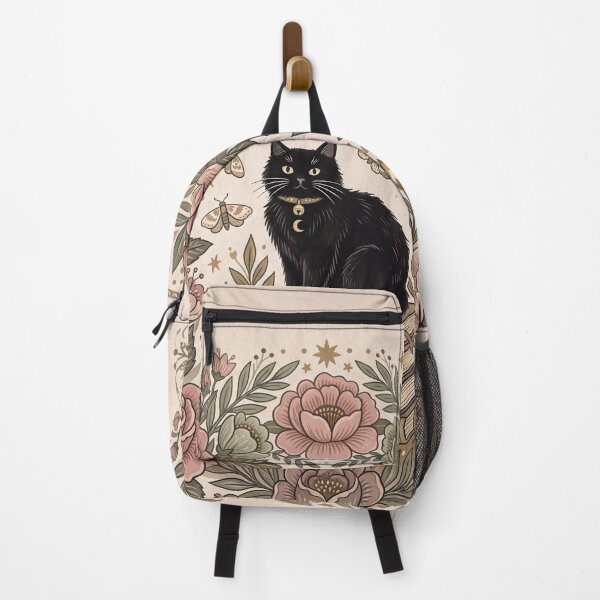 Item preview, Black Cat Among Books and Flowers designed and sold by ASTRAL ART LAB.