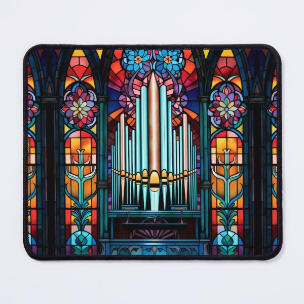 Item preview, Colorful Pipe Organ Cathedral Stained Glass Art designed and sold by pinkal.