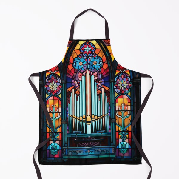 Item preview, Colorful Pipe Organ Cathedral Stained Glass Art designed and sold by pinkal.
