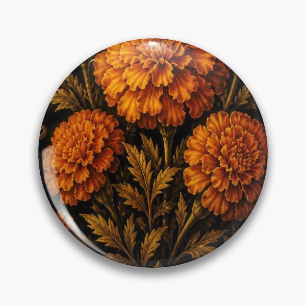 Item preview, October Birth Flower Marigold Dark Botanical Art Shirt | Birthday Gift Floral Tee designed and sold by SunnyDesign82.