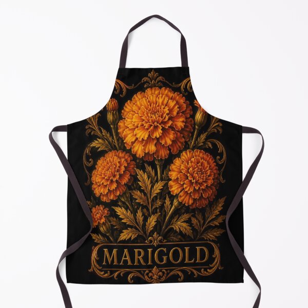 Item preview, October Birth Flower Marigold Dark Botanical Art Shirt | Birthday Gift Floral Tee designed and sold by SunnyDesign82.