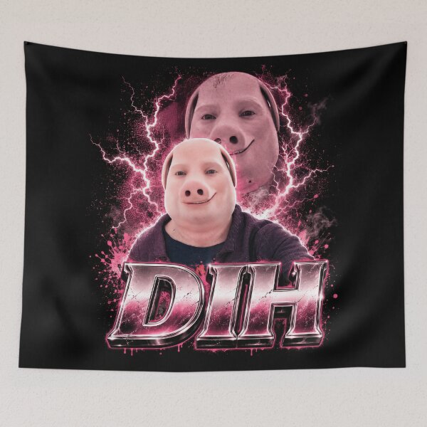 Item preview, Funny Dih Pig Face Humor Brainrot Meme Graphic Bootleg designed and sold by Kitkin.