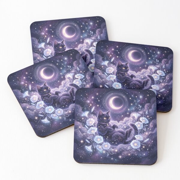 Item preview,  Celestial Black Cat designed and sold by ASTRAL ART LAB.