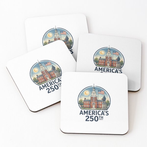 Item preview, America 250th Anniversary Independence Hall Starry Night Crest designed and sold by Omarmadani.