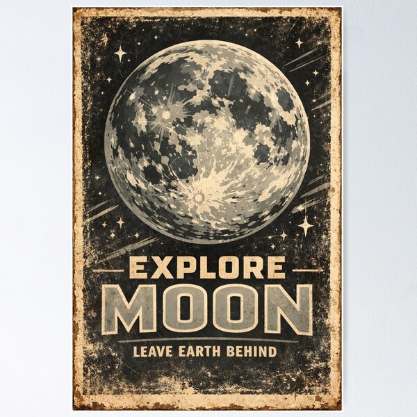 Item preview, Explore to Moon  designed and sold by Misterplankton.