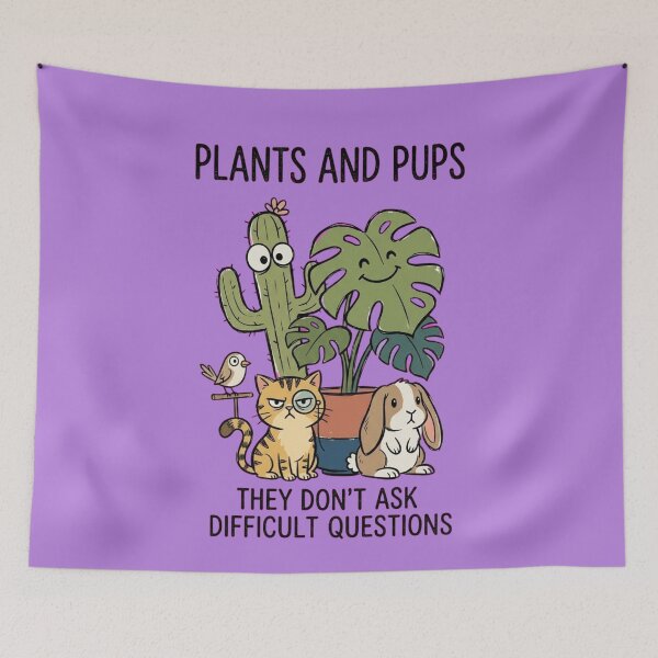 Item preview, Plants and Pups Dark Mode Funny Introvert Graphic designed and sold by BLUESKY11a.