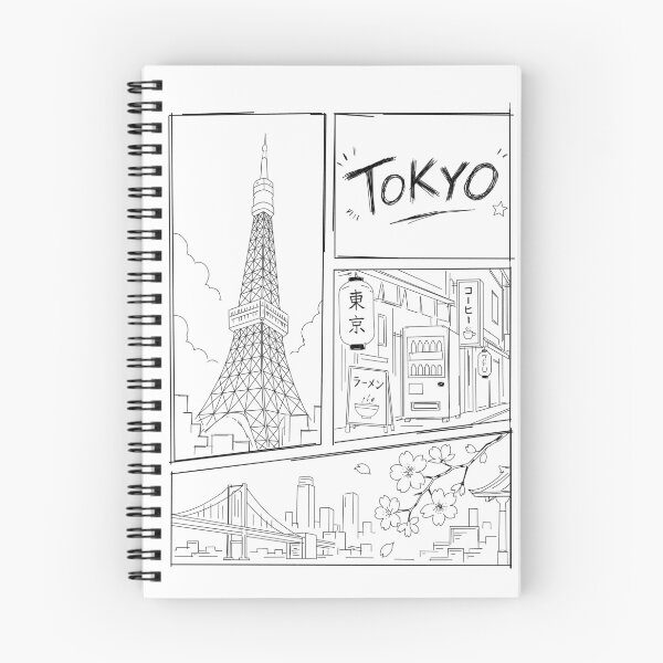 Item preview, Retro Tokyo Manga Storyboard Page designed and sold by SakuraHaven.