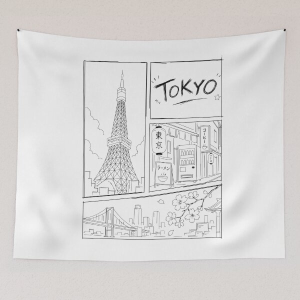 Item preview, Retro Tokyo Manga Storyboard Page designed and sold by SakuraHaven.