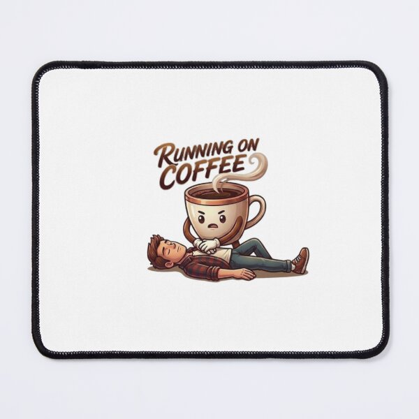 Item preview, Running on Coffee CPR Cute Caffeine Addiction Graphic designed and sold by Northern Glow Art.