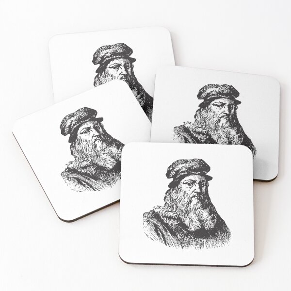 Item preview, Vintage Engraving Leonardo da Vinci Portrait Graphic designed and sold by RickTShop.