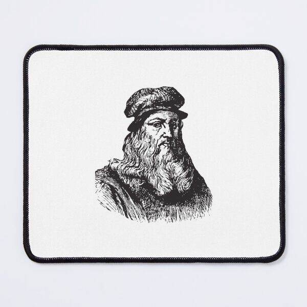 Item preview, Vintage Engraving Leonardo da Vinci Portrait Graphic designed and sold by RickTShop.
