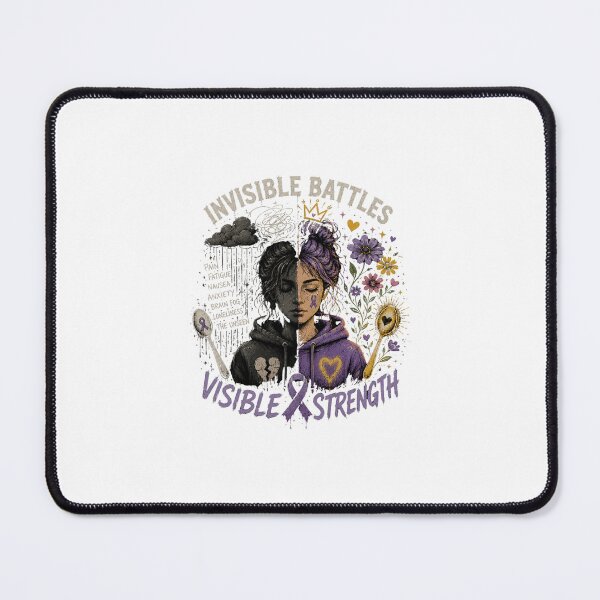 Item preview, Invisible Battles, Visible Strength Chronic Illness Tee designed and sold by Hanno0.
