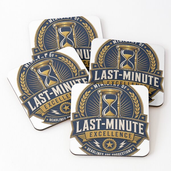 Item preview, Ministry of Last-Minute Excellence – Retro Vintage Emblem designed and sold by Jandedan.