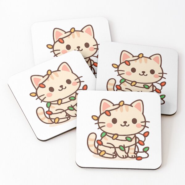 Item preview, Bright Holiday Cat - Cute Christmas Sticker designed and sold by foryouandyours.