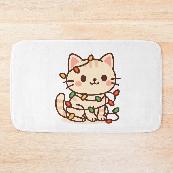 Item preview, Bright Holiday Cat - Cute Christmas Sticker designed and sold by foryouandyours.