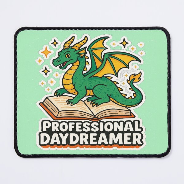 Item preview, Professional Daydreamer Fantasy Dragon Book Lover Design designed and sold by BookedAndDesign.