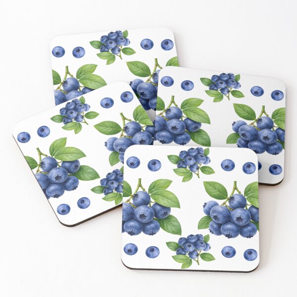 Item preview, Watercolor blueberry cluster collection isolated designed and sold by Longsilp.