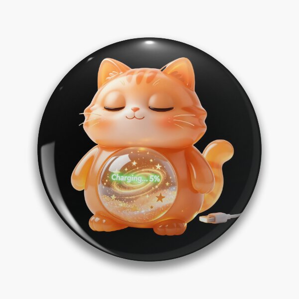 Item preview, Emerald Cat - Soul Recharging: Social Battery at 5% designed and sold by ABYSSLAB.