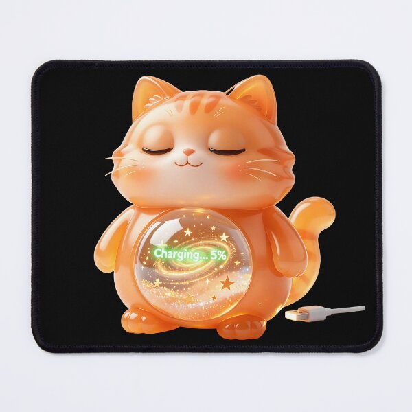 Item preview, Emerald Cat - Soul Recharging: Social Battery at 5% designed and sold by ABYSSLAB.