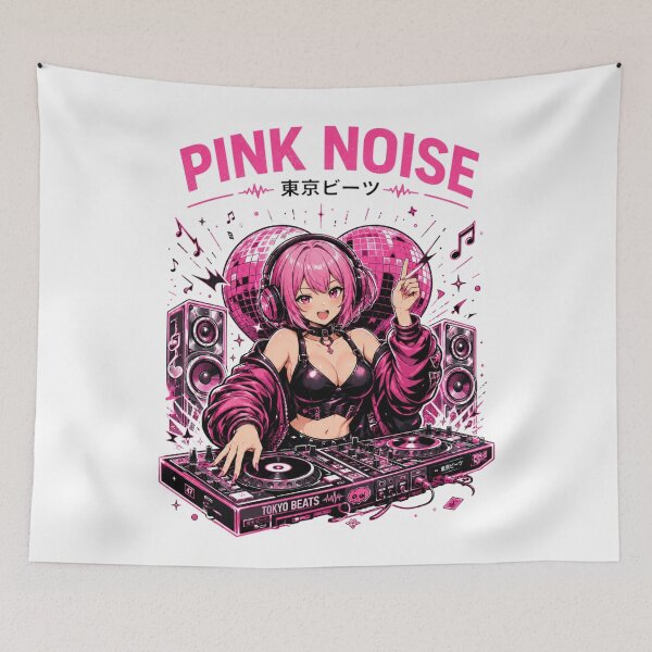 Item preview, Anime DJ girl with pink hair designed and sold by Ahmedsyde.