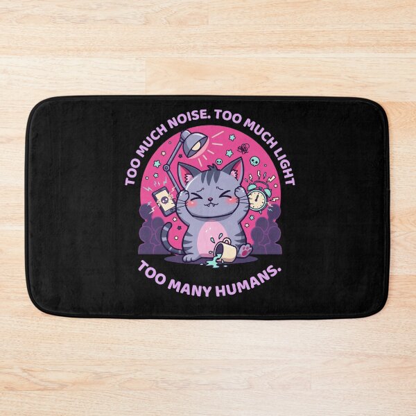 Item preview, Overstimulated Cat – Too Much Noise, Light and Too Many Humans designed and sold by DarklyOK.