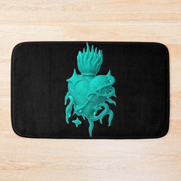 Item preview, Pastel Cyan Metallic Sacred Heart Y2K Design designed and sold by Ideniquo.