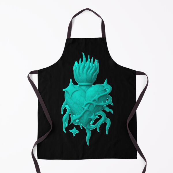 Item preview, Pastel Cyan Metallic Sacred Heart Y2K Design designed and sold by Ideniquo.