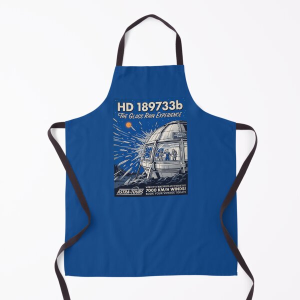 Item preview, HD 189733b Retro NASA Travel Poster Glass Rain Blue designed and sold by RetroRewind Studio.
