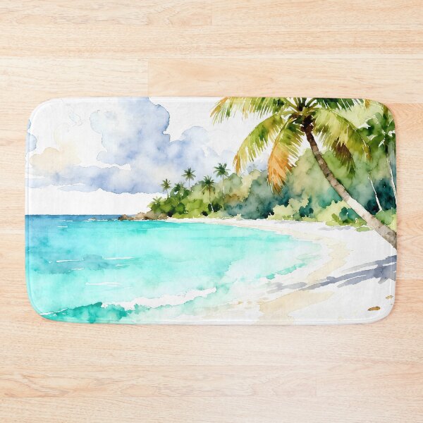 Item preview, Beautiful Watercolor Hainan Island Beach - china designed and sold by drchzak.