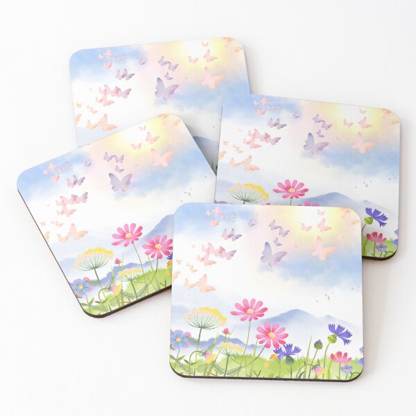 Item preview, Summer Meadow Magic | Wildflowers and Butterflies Art designed and sold by UllassaStore.
