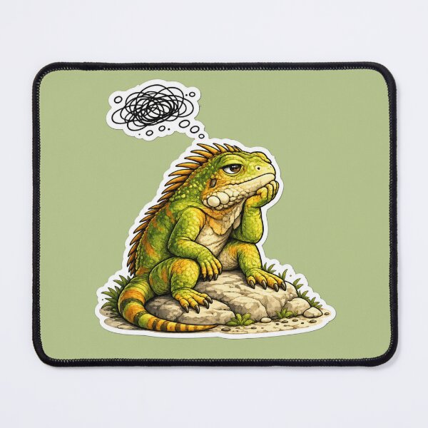 Item preview, Professional Overthinker Iguana designed and sold by Safe Haven Pets.
