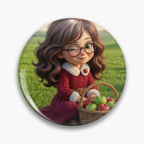 Item preview, Cute Chibi Girl Picking Apples designed and sold by Azurart2.