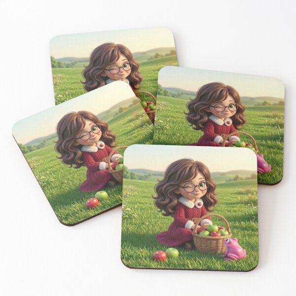 Item preview, Cute Chibi Girl Picking Apples designed and sold by Azurart2.